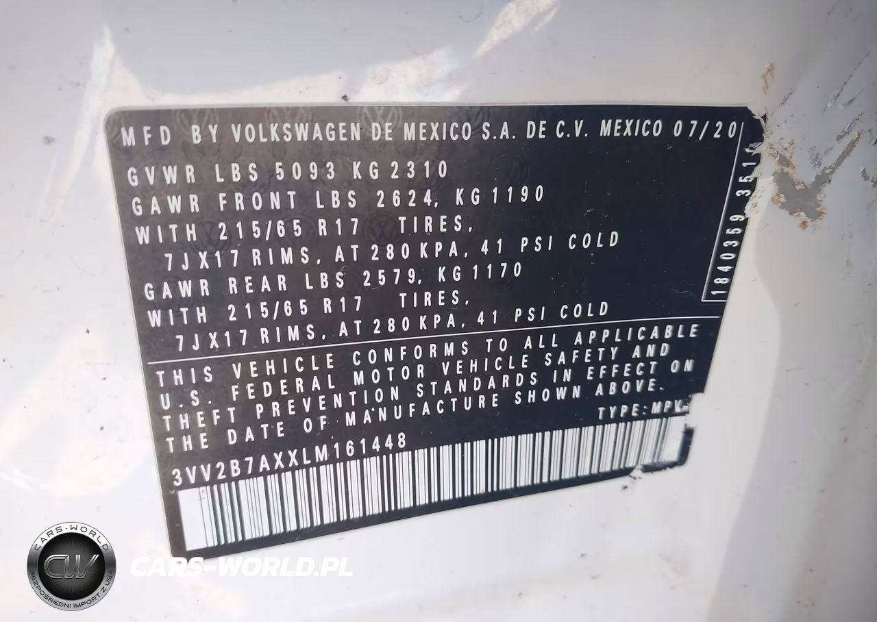 2020 Volkswagen Tiguan 2.0T Se-2.0T Se R-Line Black-2.0T Sel VIN:3VV2B7AXXLM161448 - 9