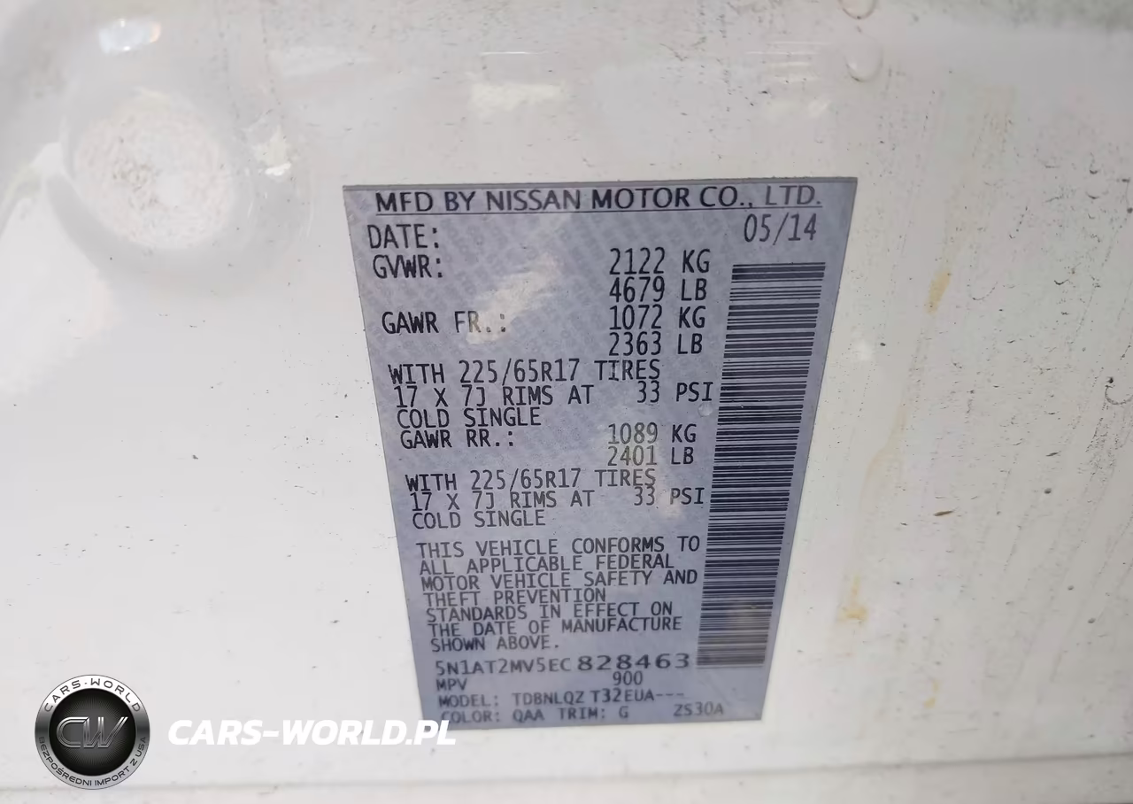 2014 Nissan Rogue Sv VIN:5N1AT2MV5EC828463 - 9