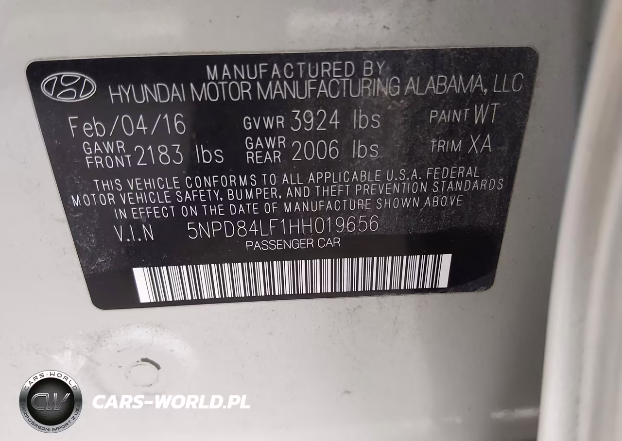 2017 Hyundai Elantra Se VIN:5NPD84LF1HH019656 - 9