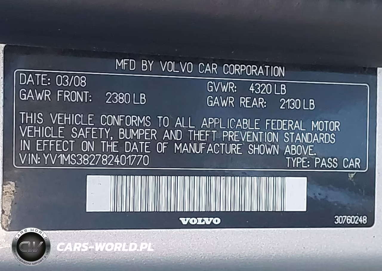 2008 Volvo S40 2.4I VIN:YV1MS382782401770 - 9