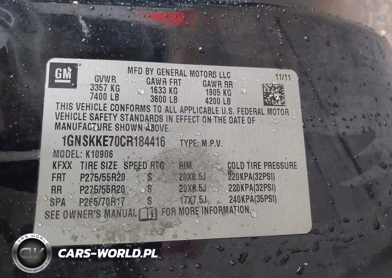 2012 Chevrolet Suburban 1500 Ltz VIN:1GNSKKE70CR184416 - 9