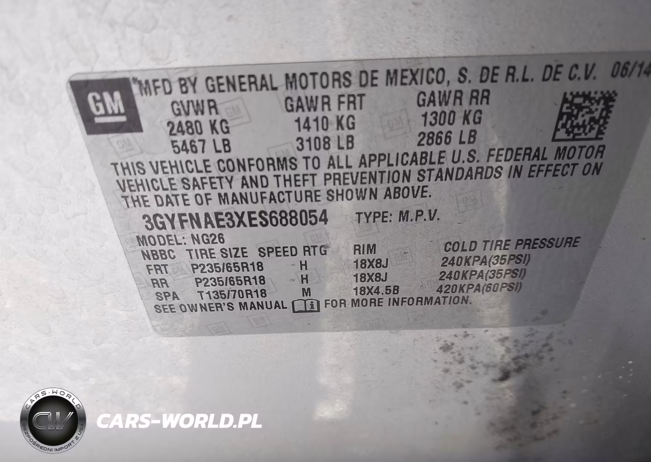 2014 Cadillac Srx Standard VIN:3GYFNAE3XES688054 - 9