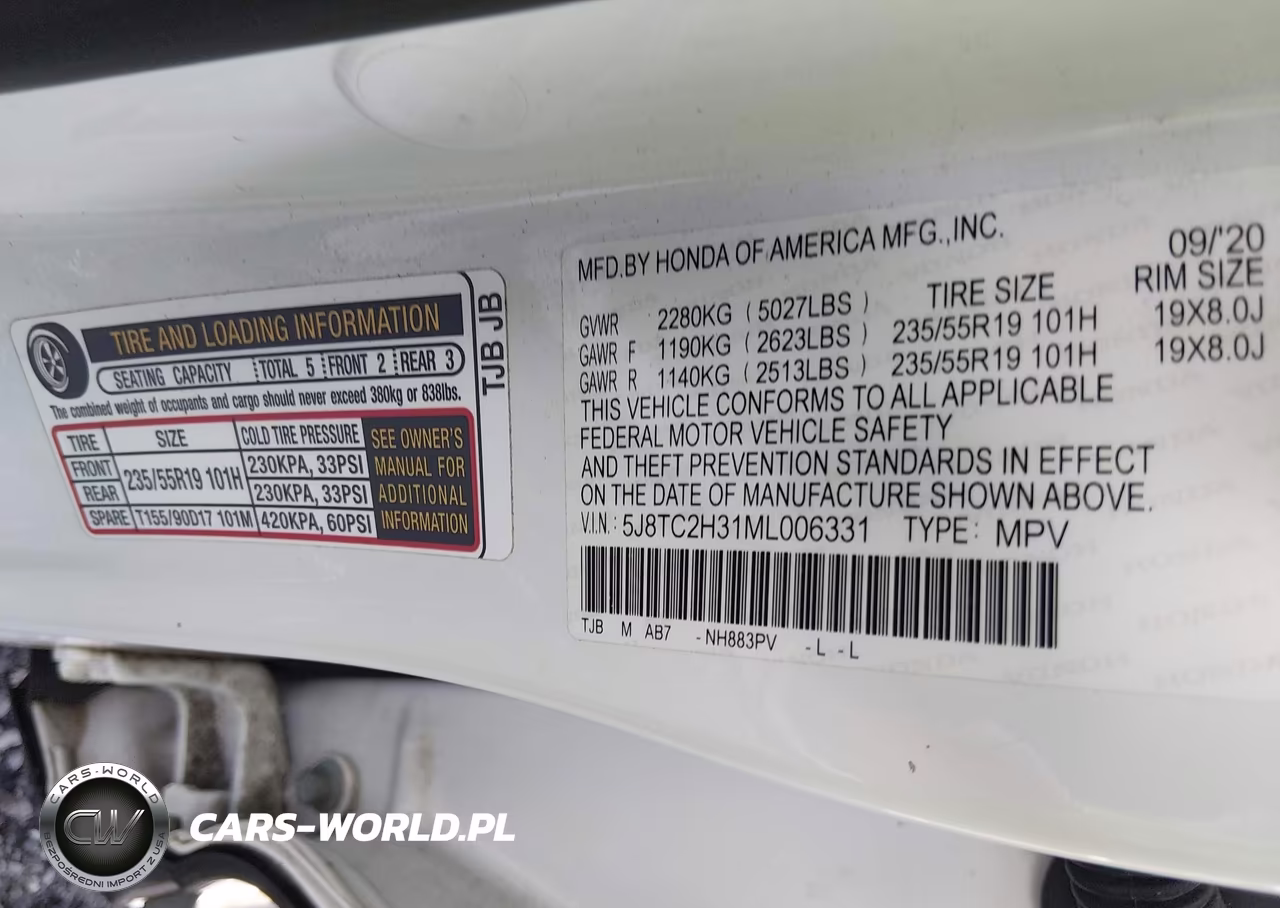 2021 Acura Rdx Standard VIN:5J8TC2H31ML006331 - 9