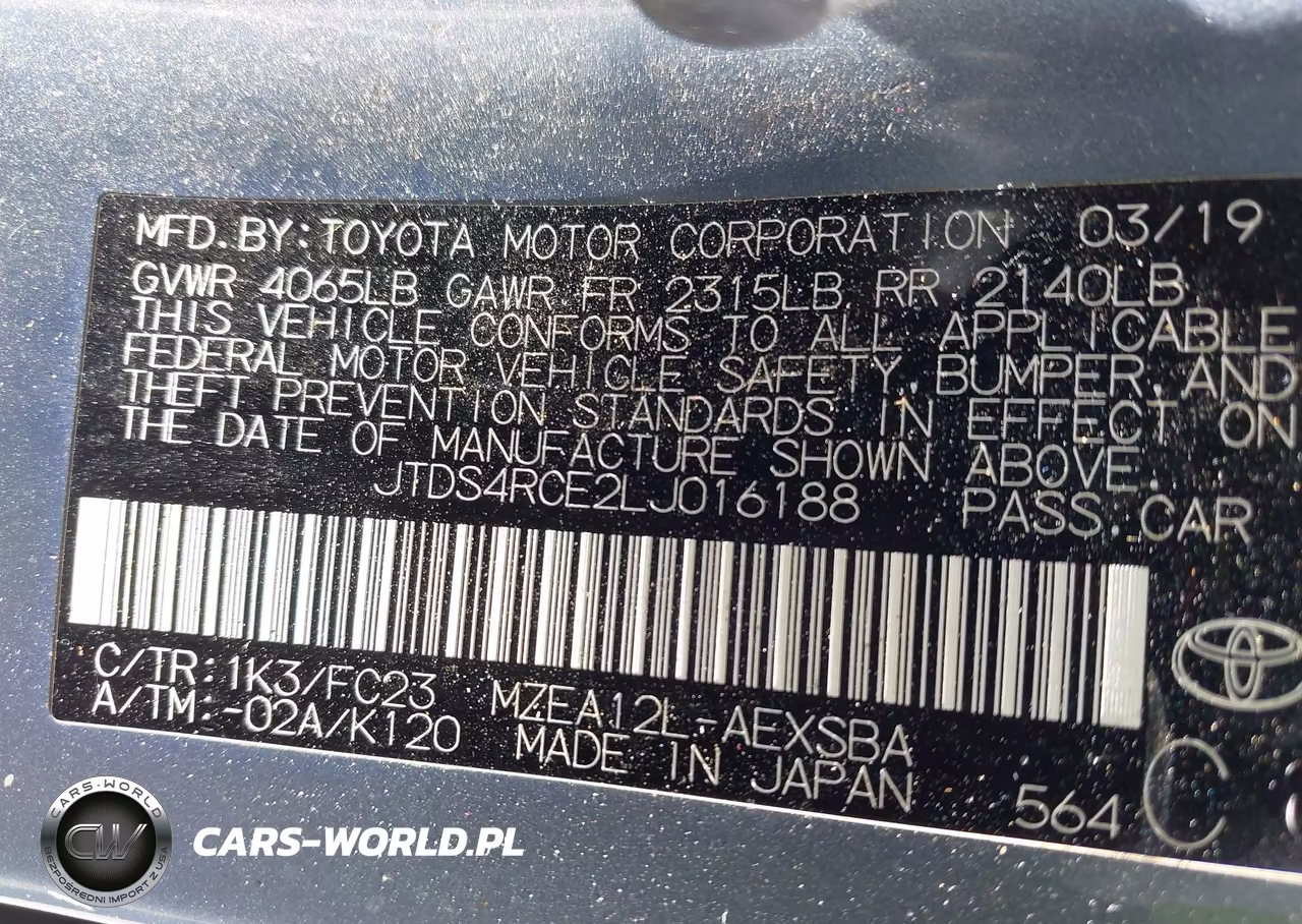 2020 Toyota Corolla Se VIN:JTDS4RCE2LJ016188 - 9