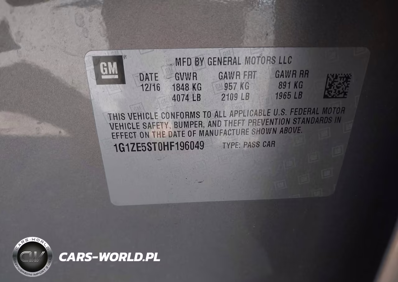 2017 Chevrolet Malibu 1Lt VIN:1G1ZE5ST0HF196049 - 9