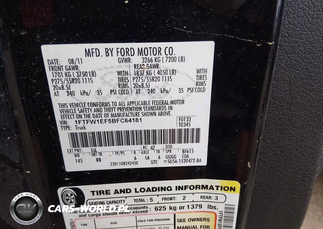 2011 Ford F-150 Fx4 VIN:1FTFW1EF5BFC64181 - 9