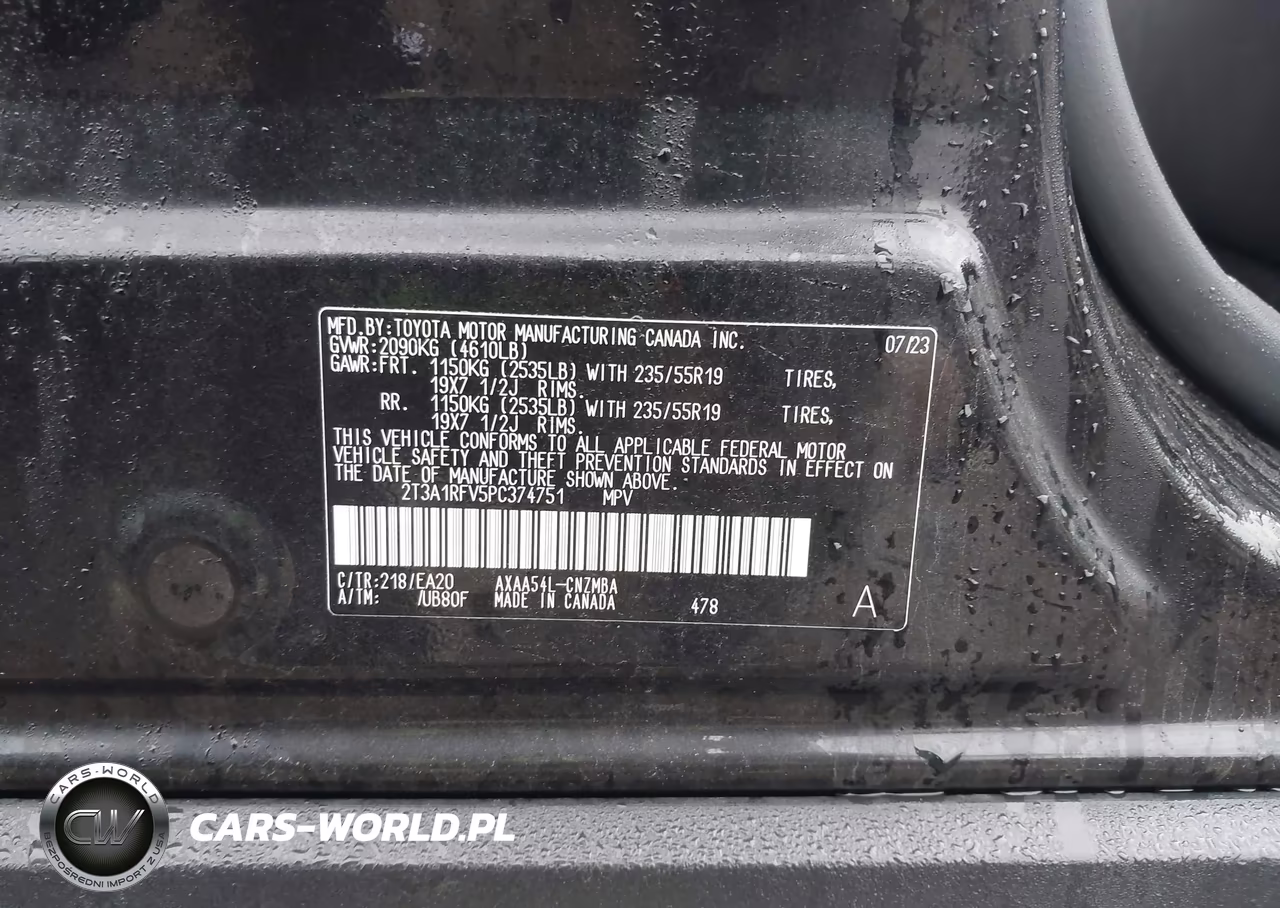 2023 Toyota Rav4 Xle Premium VIN:2T3A1RFV5PC374751 - 9