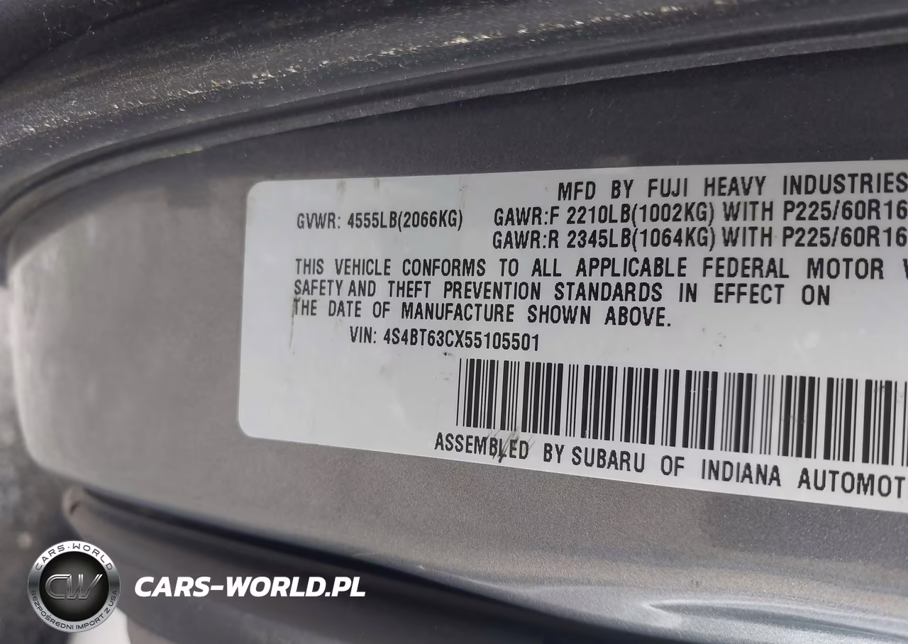 2005 Subaru Baja Turbo VIN:4S4BT63CX55105501 - 9