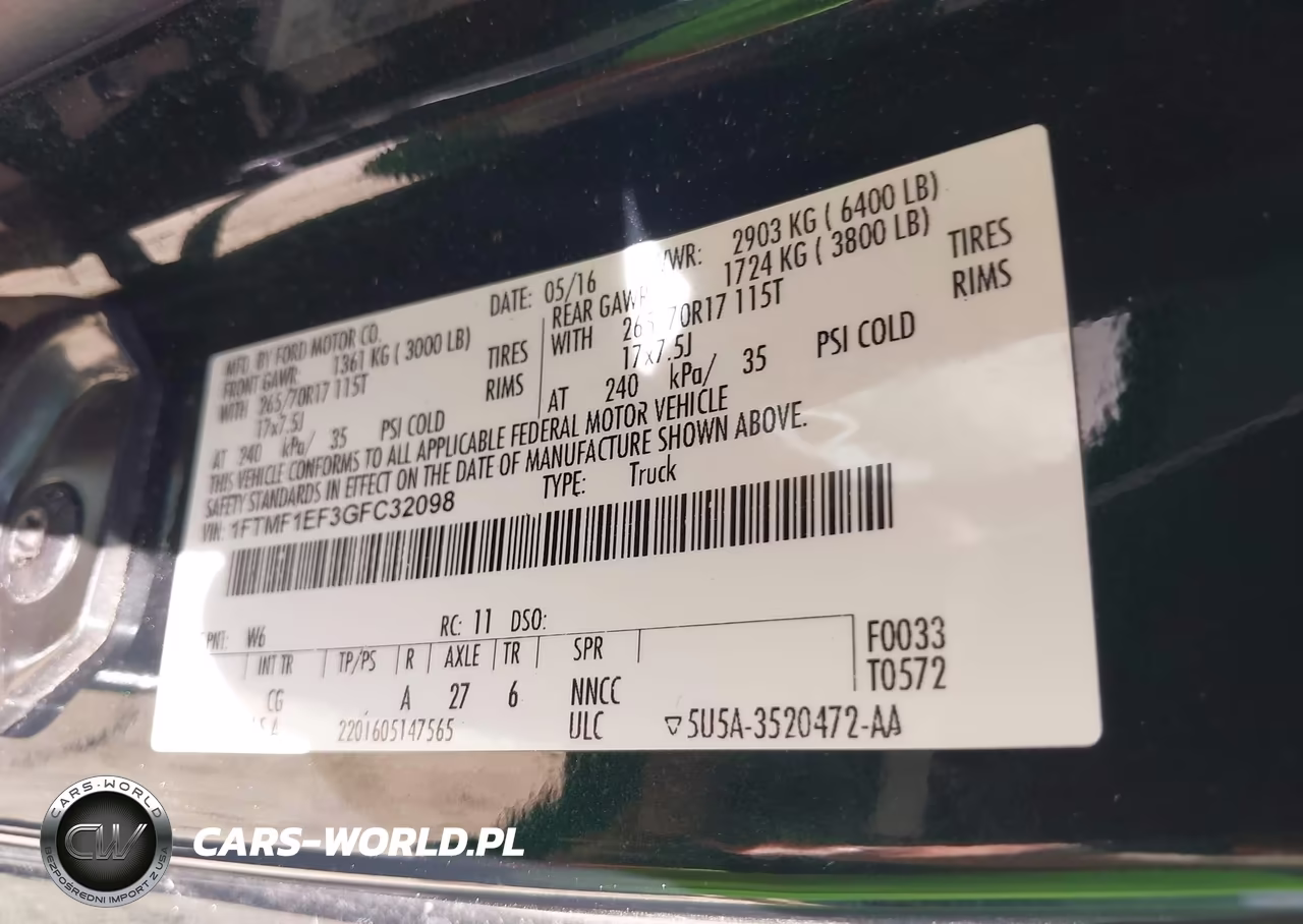2016 Ford F-150 Xl VIN:1FTMF1EF3GFC32098 - 9