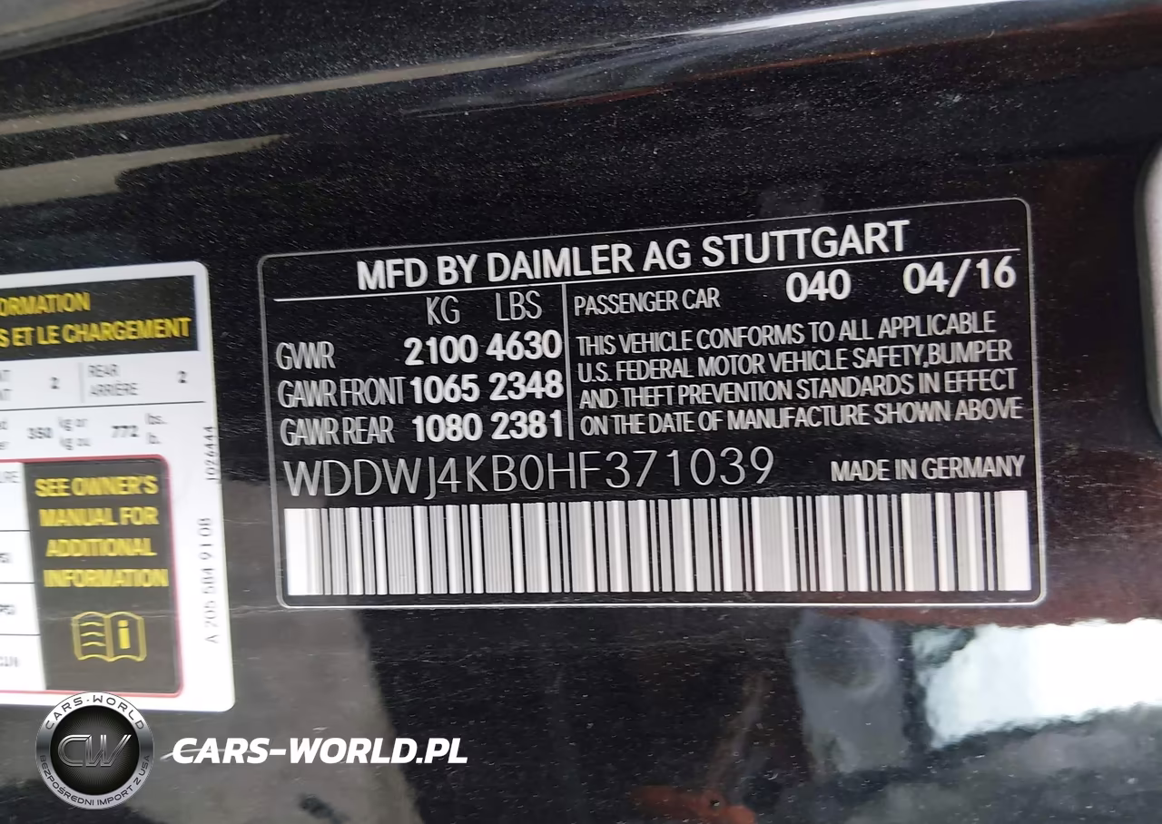 2017 Mercedes-Benz C 300 4Matic VIN:WDDWJ4KB0HF371039 - 9