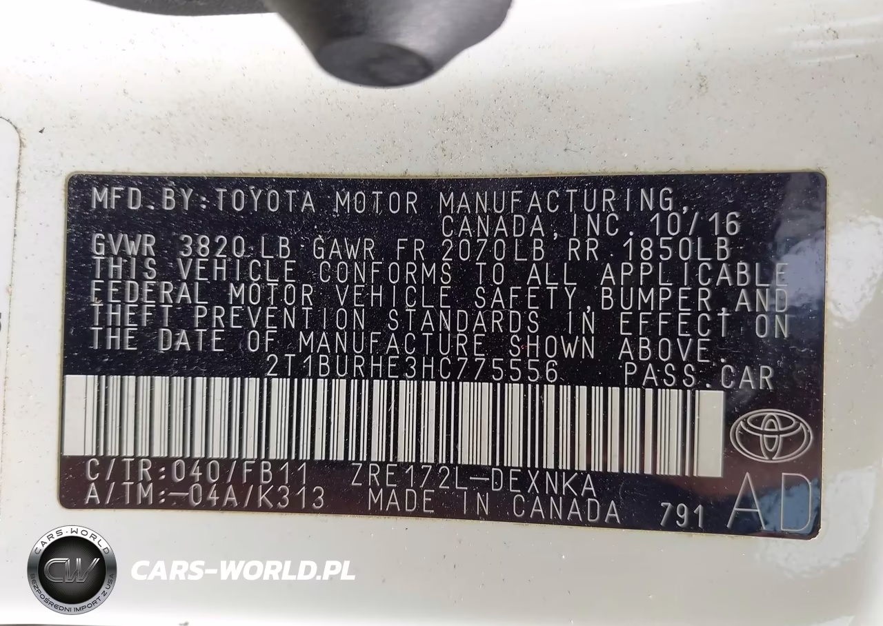 2017 Toyota Corolla Le VIN:2T1BURHE3HC775556 - 9