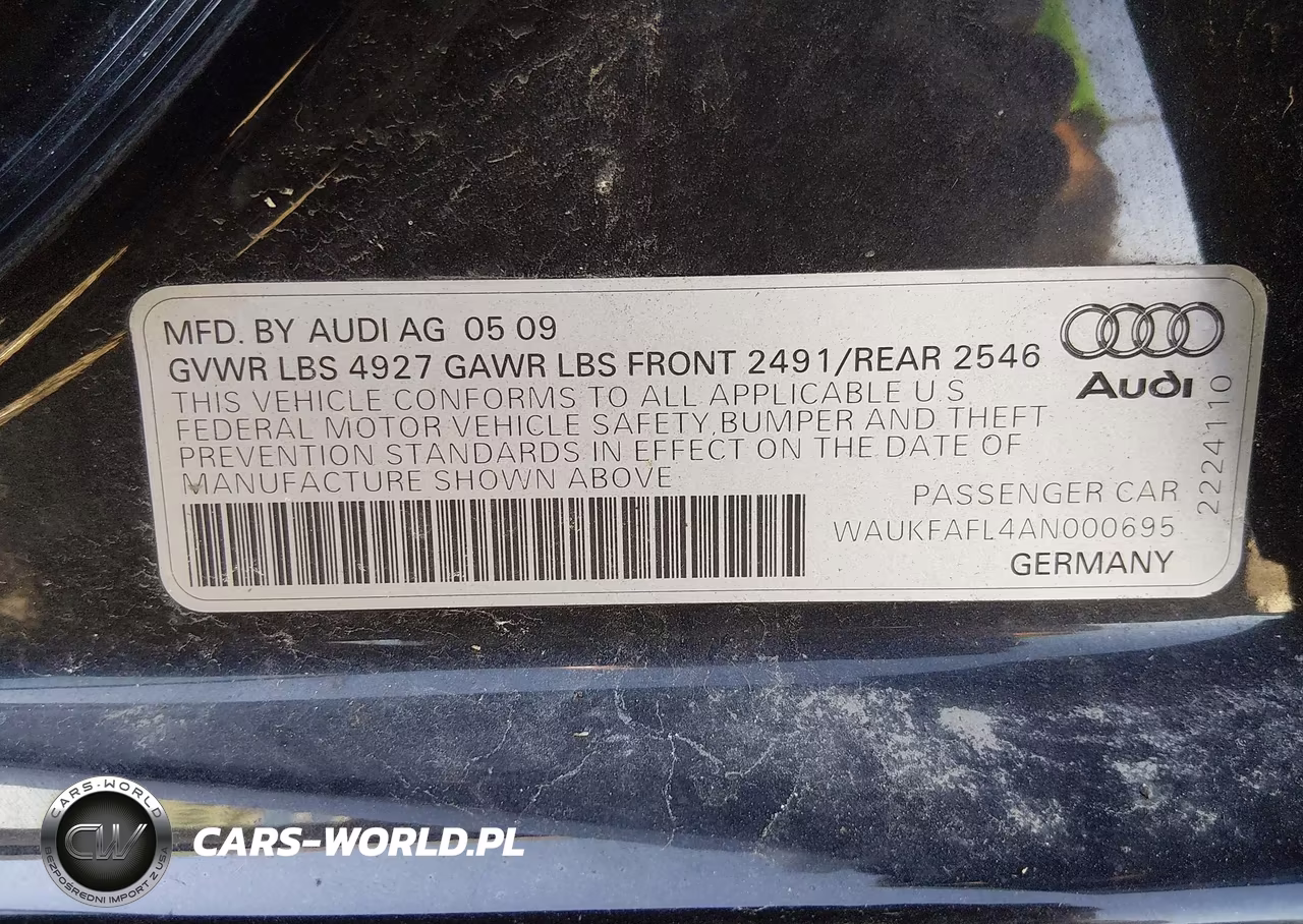 2010 Audi A4 Prestige VIN:WAUKFAFL4AN000695 - 9
