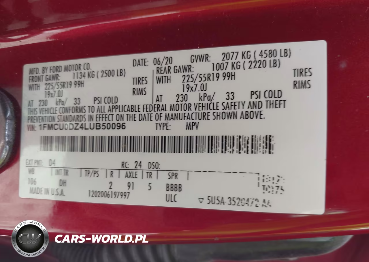 2020 Ford Escape Titanium Hybrid VIN:1FMCU0DZ4LUB50096 - 9