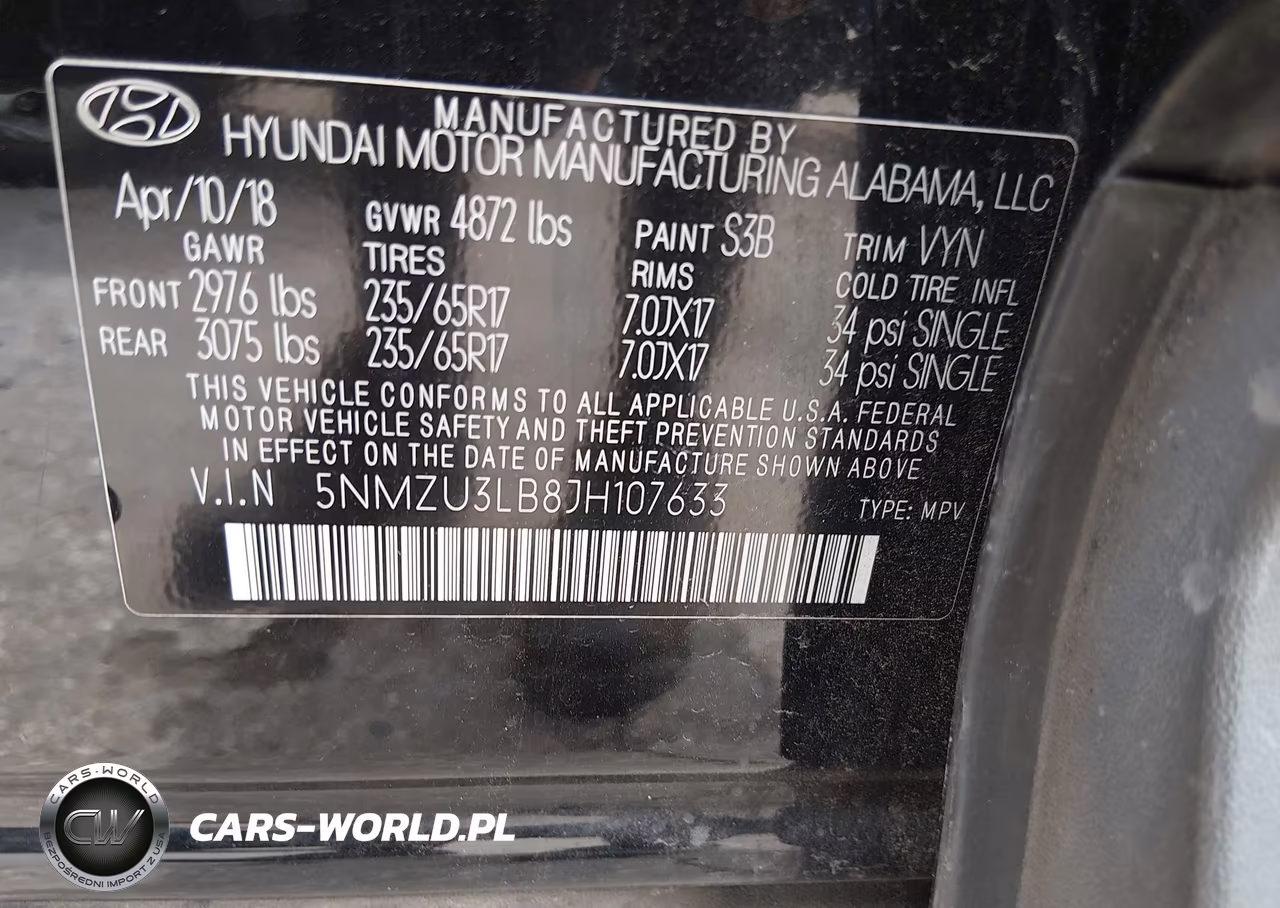 2018 Hyundai Santa Fe Sport 2.4L VIN:5NMZU3LB8JH107633 - 9