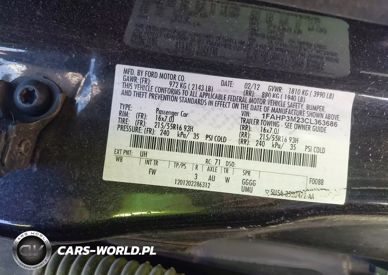 2012 Ford Focus Sel VIN:1FAHP3M23CL363686 - 9