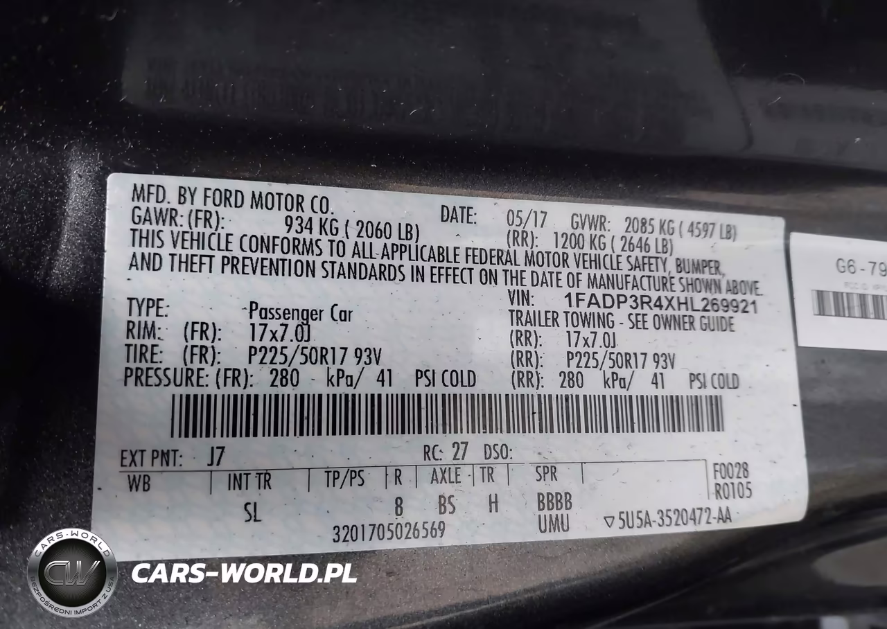 2017 Ford Focus Electric VIN:1FADP3R4XHL269921 - 9