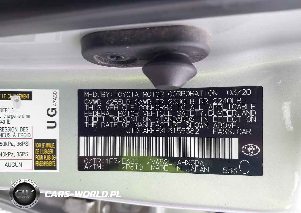 2020 Toyota Prius Prime Xle VIN:JTDKARFPXL3155382 - 9