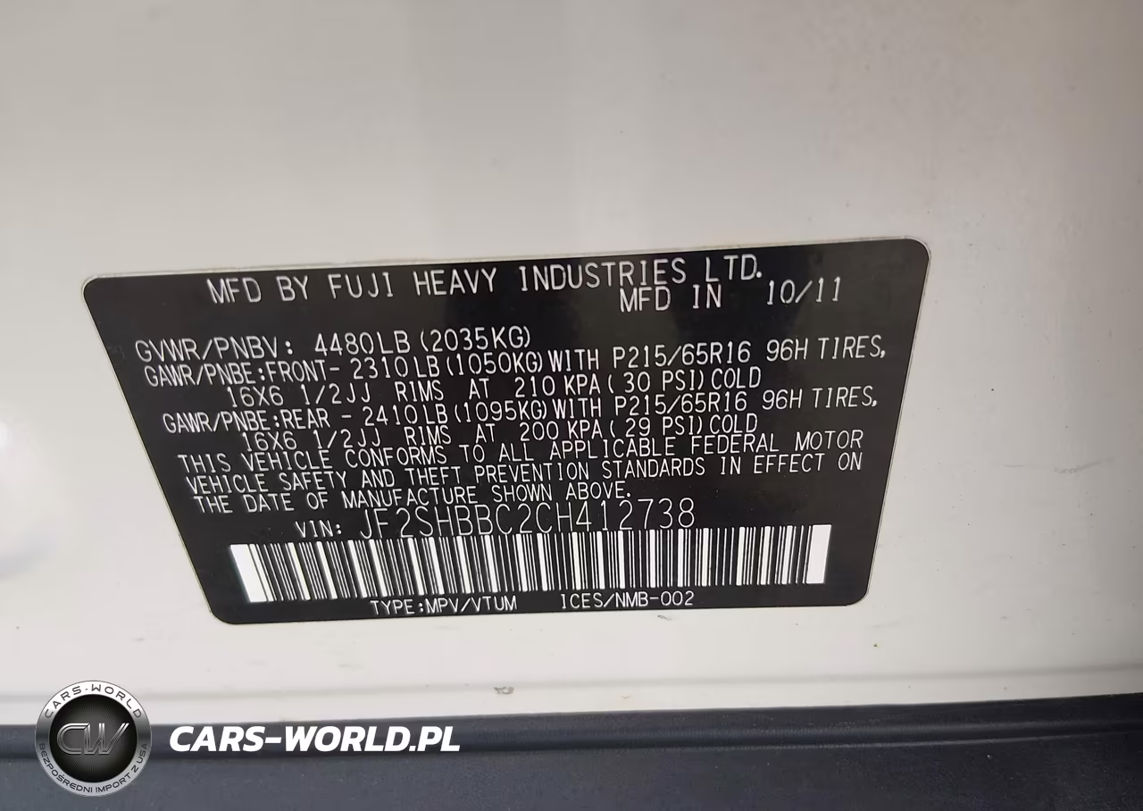 2012 Subaru Forester 2.5X VIN:JF2SHBBC2CH412738 - 9