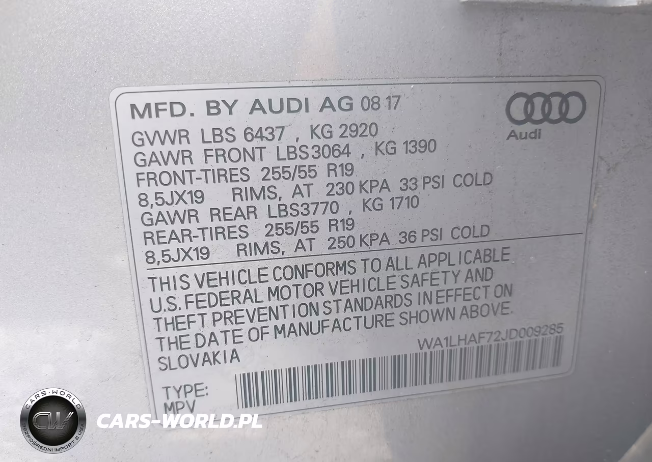 2018 Audi Q7 2.0T Premium VIN:WA1LHAF72JD009285 - 9