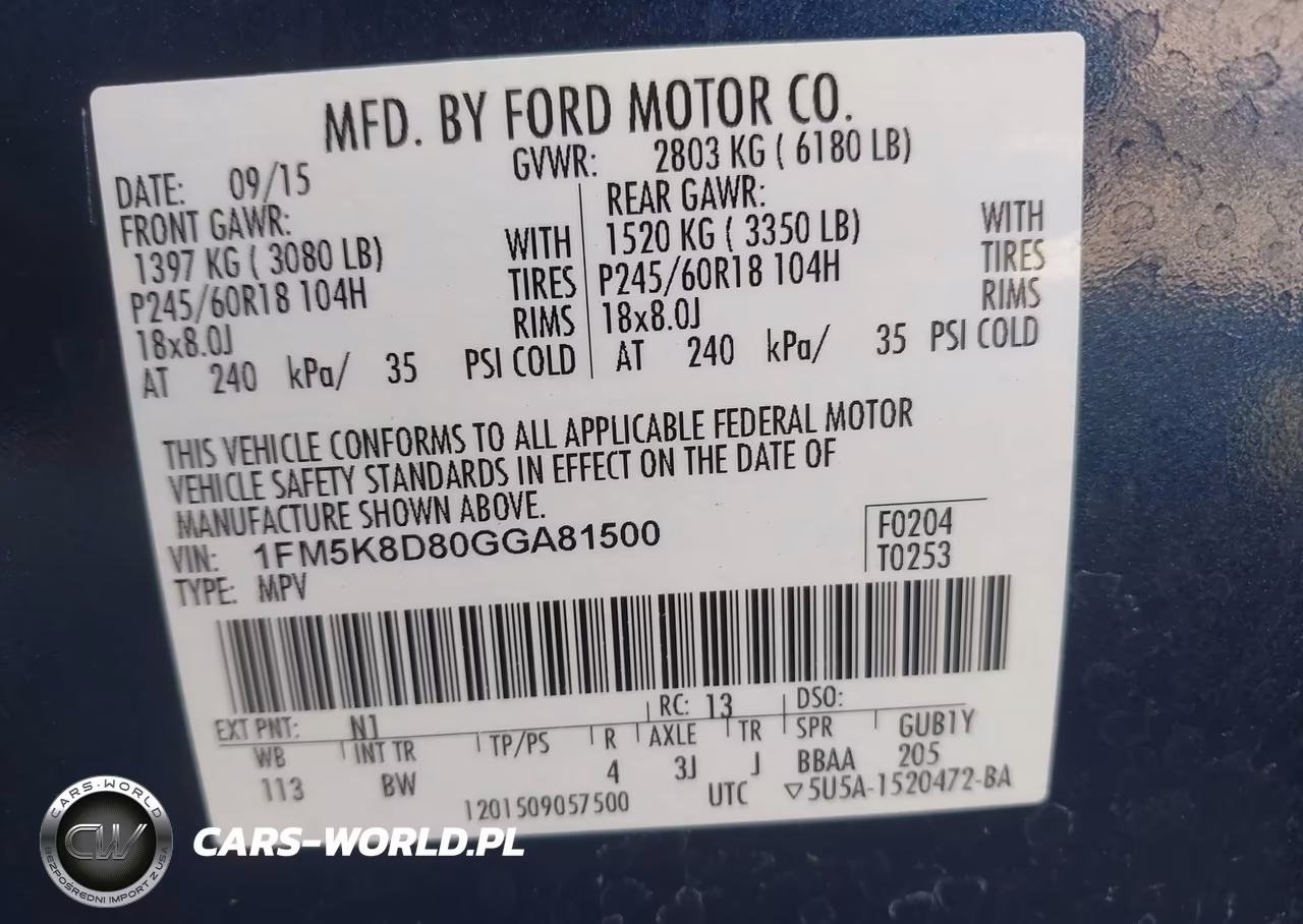 2016 Ford Explorer Xlt VIN:1FM5K8D80GGA81500 - 9