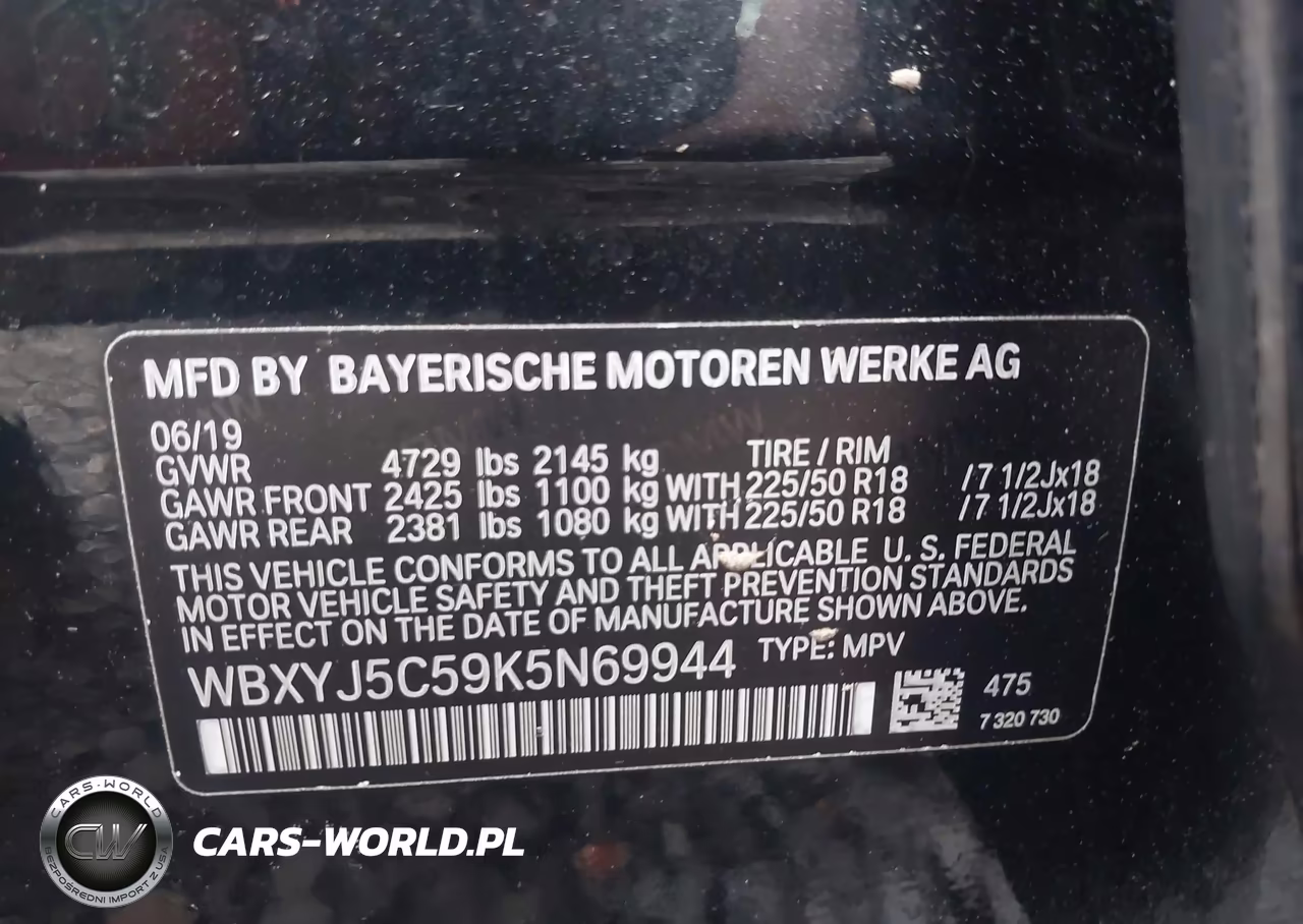 2019 BMW X2 xDrive28I VIN:WBXYJ5C59K5N69944 - 9