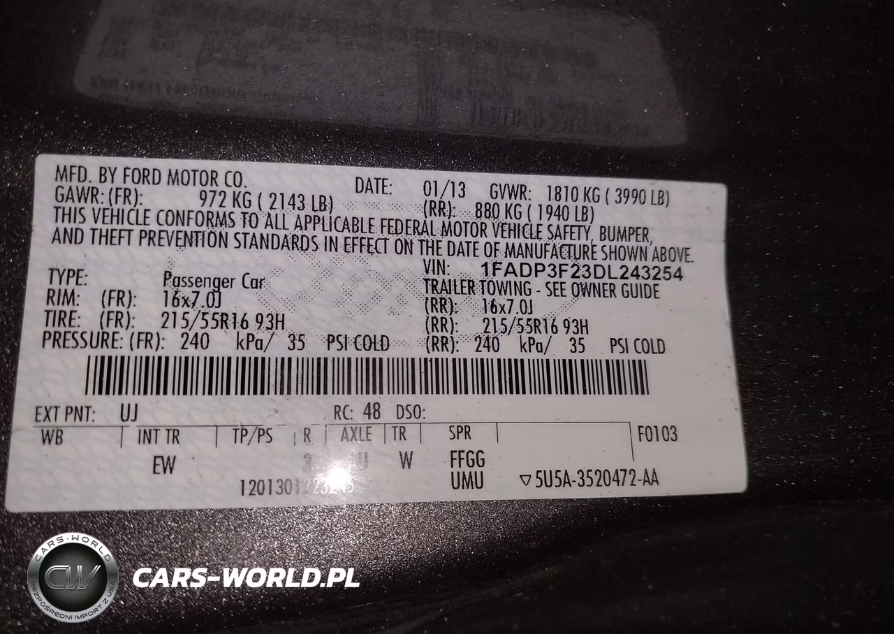 2013 Ford Focus Se VIN:1FADP3F23DL243254 - 9