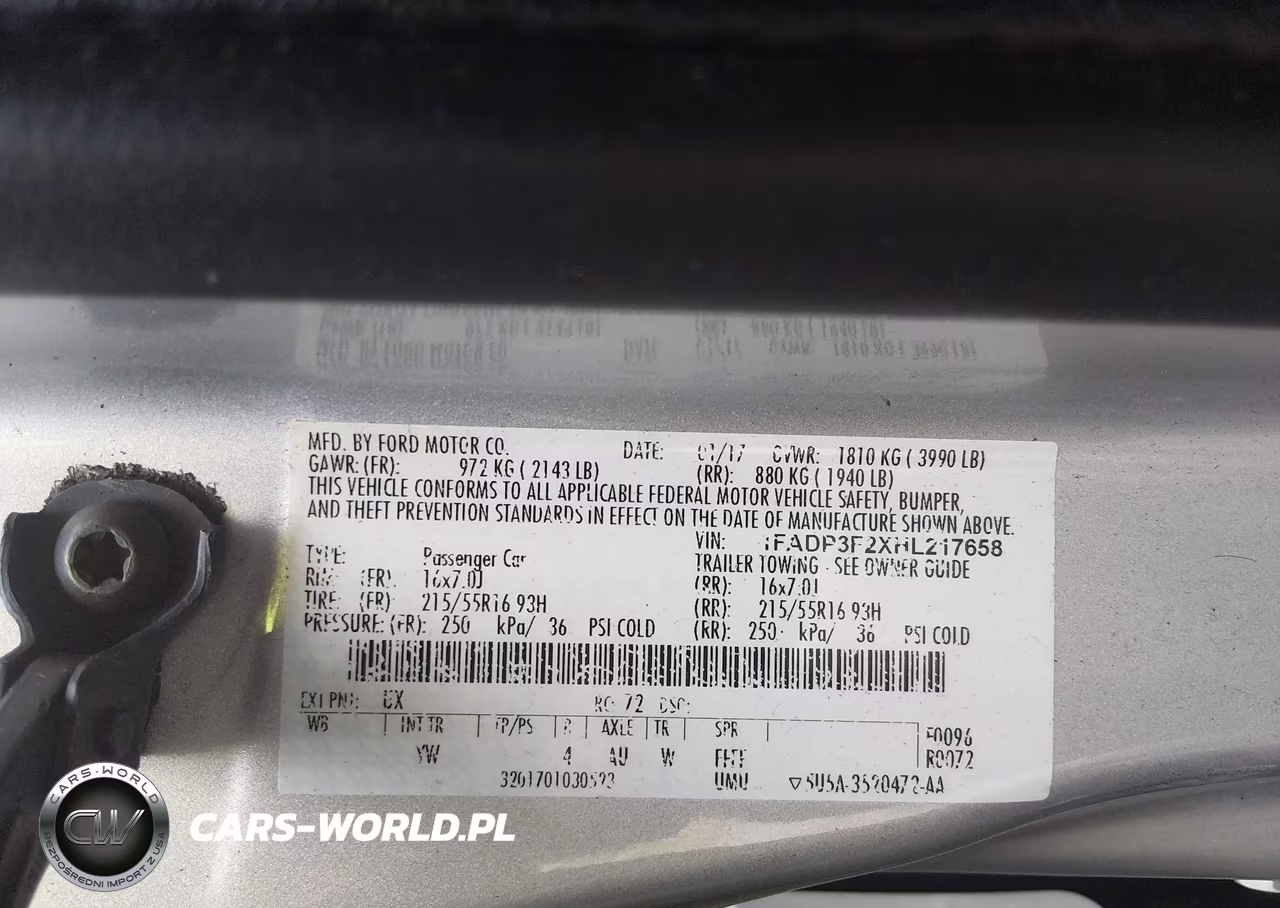 2017 Ford Focus Se VIN:1FADP3F2XHL217658 - 9