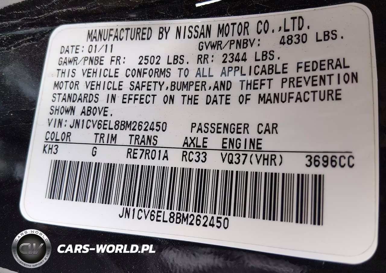 2011 Infiniti G37X VIN:JN1CV6EL8BM262450 - 9