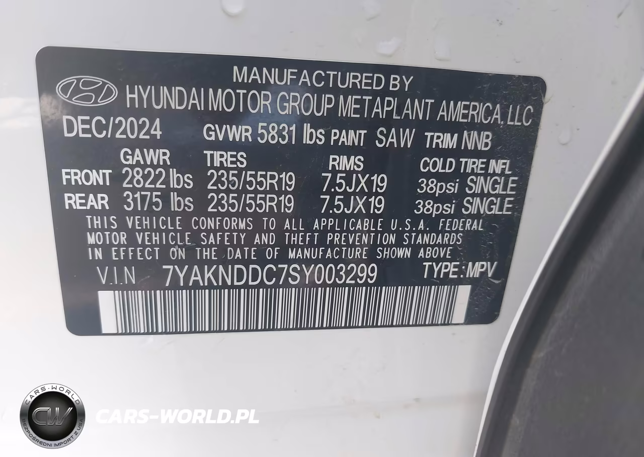 2025 Hyundai Ioniq 5 Sel VIN:7YAKNDDC7SY003299 - 9