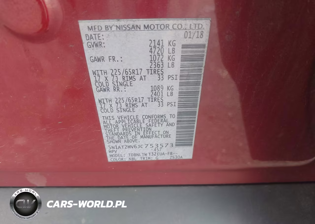 2018 Nissan Rogue Sv VIN:5N1AT2MV6JC753573 - 9