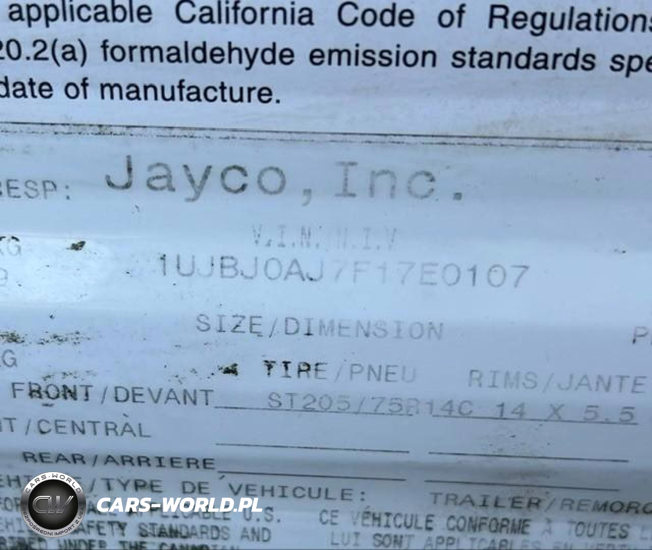 2015 Jayco Jayco VIN:1UJBJ0AJ7F17E0107 - 9