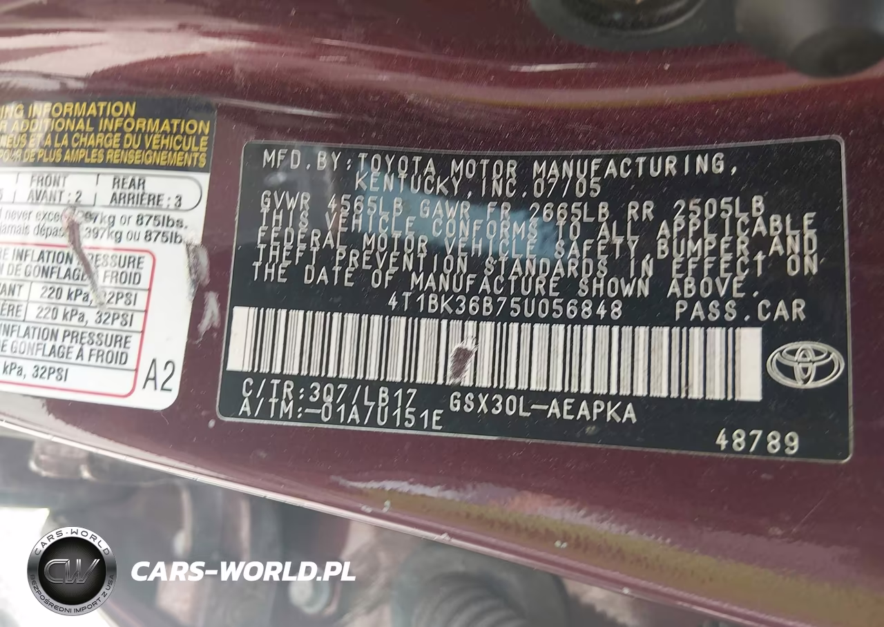 2005 Toyota Avalon Limited VIN:4T1BK36B75U056848 - 9