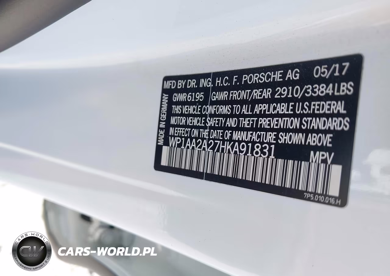 2017 Porsche Cayenne Platinum Edition VIN:WP1AA2A27HKA91831 - 9