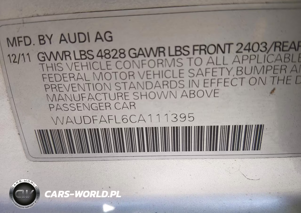 2012 Audi A4 2.0T Premium VIN:WAUDFAFL6CA111395 - 9