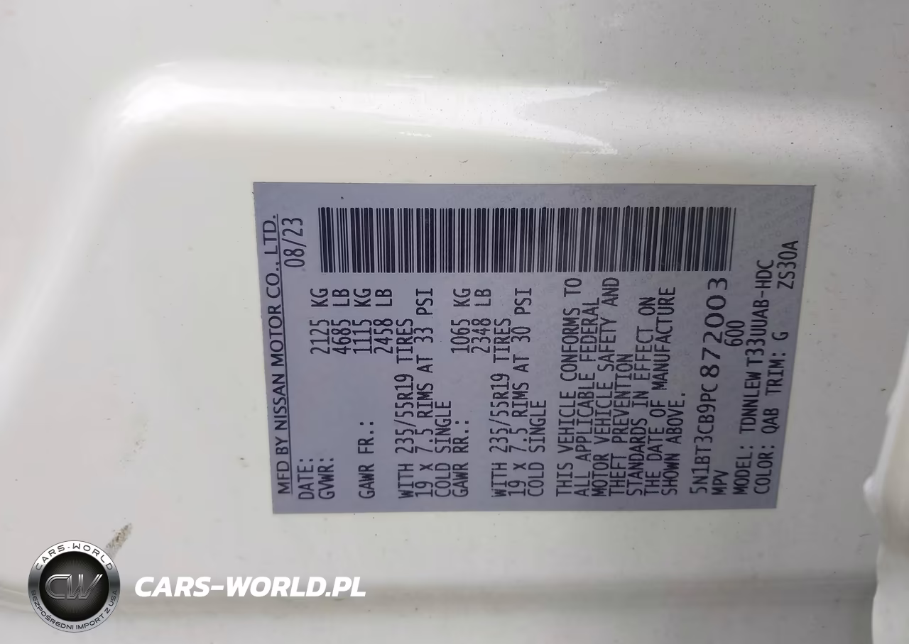 2023 Nissan Rogue Sl Intelligent Awd VIN:5N1BT3CB9PC872003 - 9