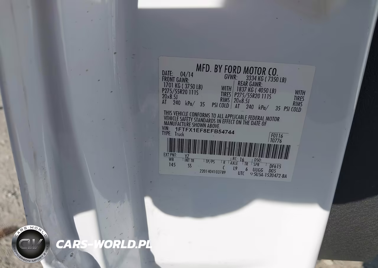 2014 Ford F-150 Stx VIN:1FTFX1EF8EFB54744 - 9