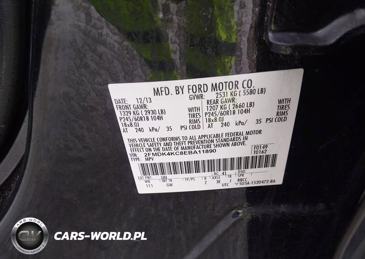 2014 Ford Edge Limited VIN:2FMDK4KC8EBA11890 - 9