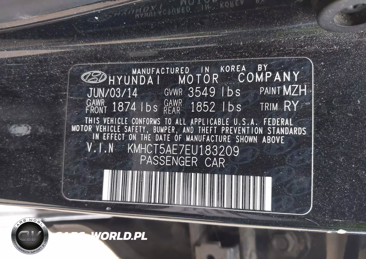 2014 Hyundai Accent Gs VIN:KMHCT5AE7EU183209 - 9