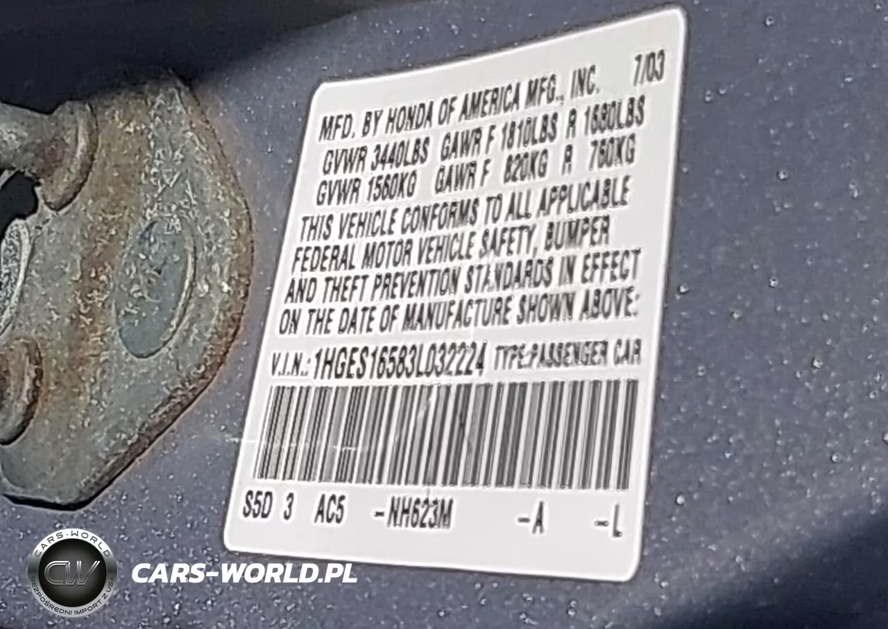 2003 Honda Civic Lx VIN:1HGES16583L032224 - 12