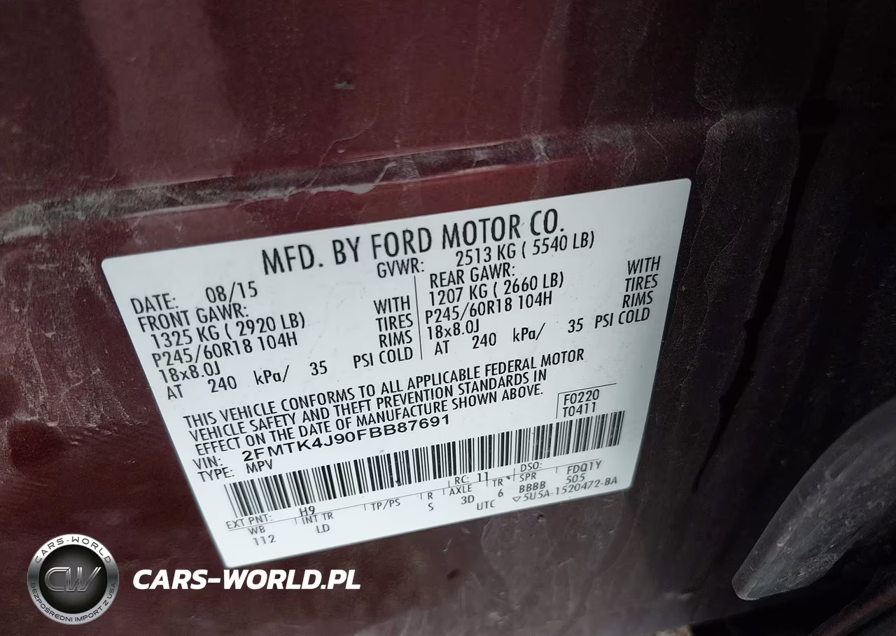 2015 Ford Edge Sel VIN:2FMTK4J90FBB87691 - 9