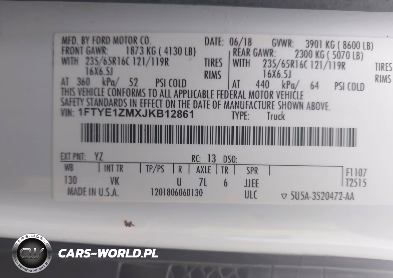 2018 Ford Transit-150 VIN:1FTYE1ZMXJKB12861 - 9