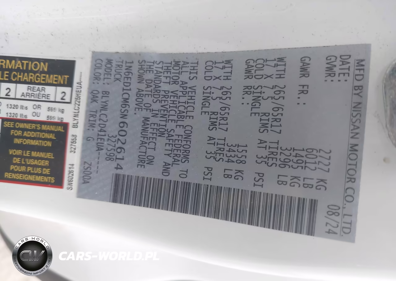 2025 Nissan Frontier King Cab Sv 4X4 VIN:1N6ED1CM6SN602614 - 9