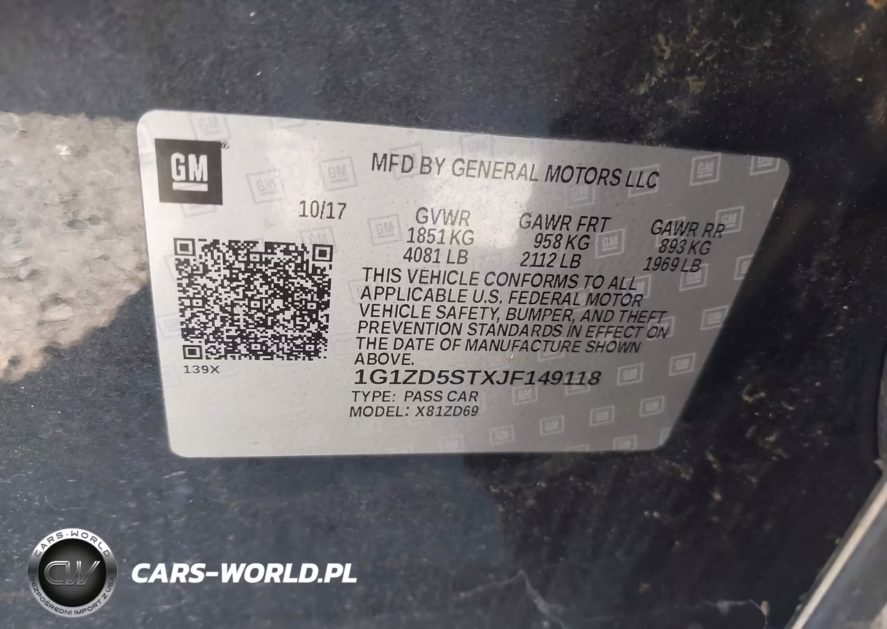 2018 Chevrolet Malibu Lt VIN:1G1ZD5STXJF149118 - 9