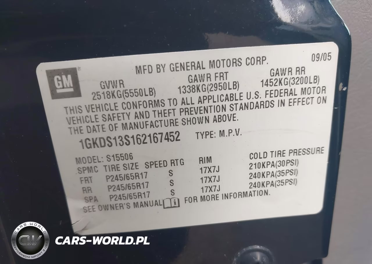 2006 GMC Envoy Sle VIN:1GKDS13S162167452 - 9