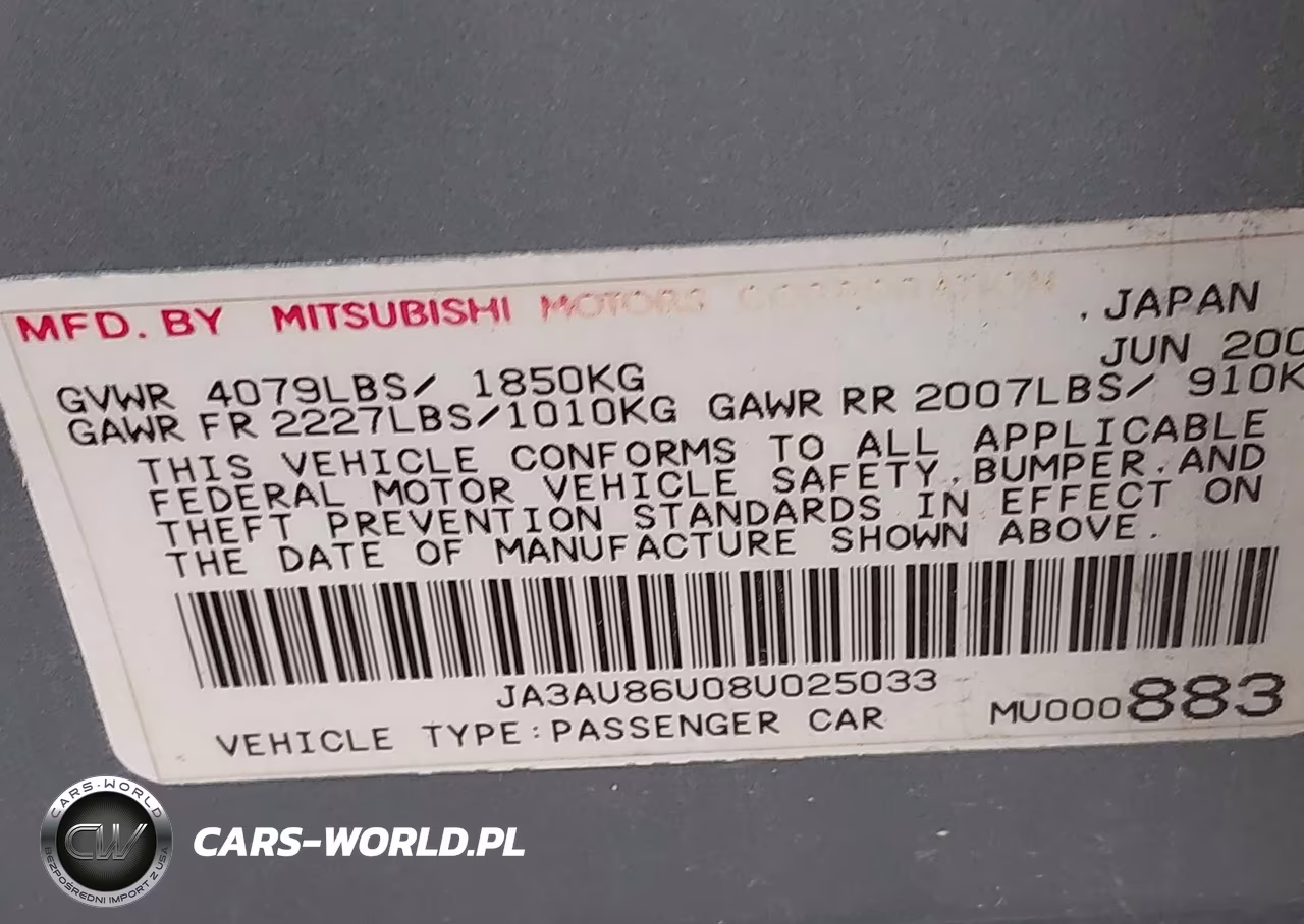 2008 Mitsubishi Lancer Gts VIN:JA3AU86U08U025033 - 12