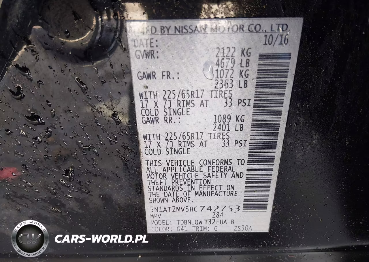 2017 Nissan Rogue Sv VIN:5N1AT2MV5HC742753 - 9