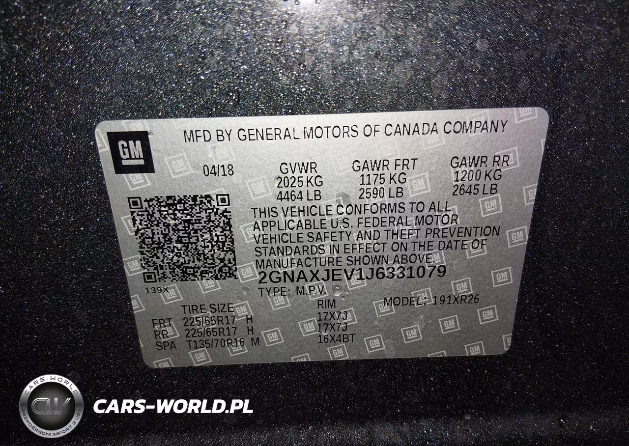 2018 Chevrolet Equinox Lt VIN:2GNAXJEV1J6331079 - 9
