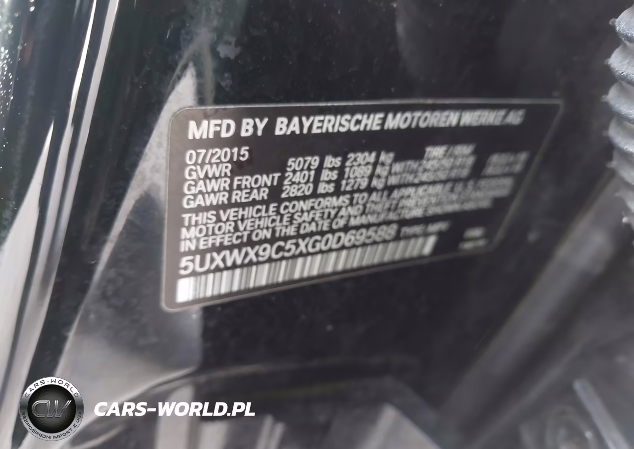 2016 BMW X3 xDrive28I VIN:5UXWX9C5XG0D69588 - 9