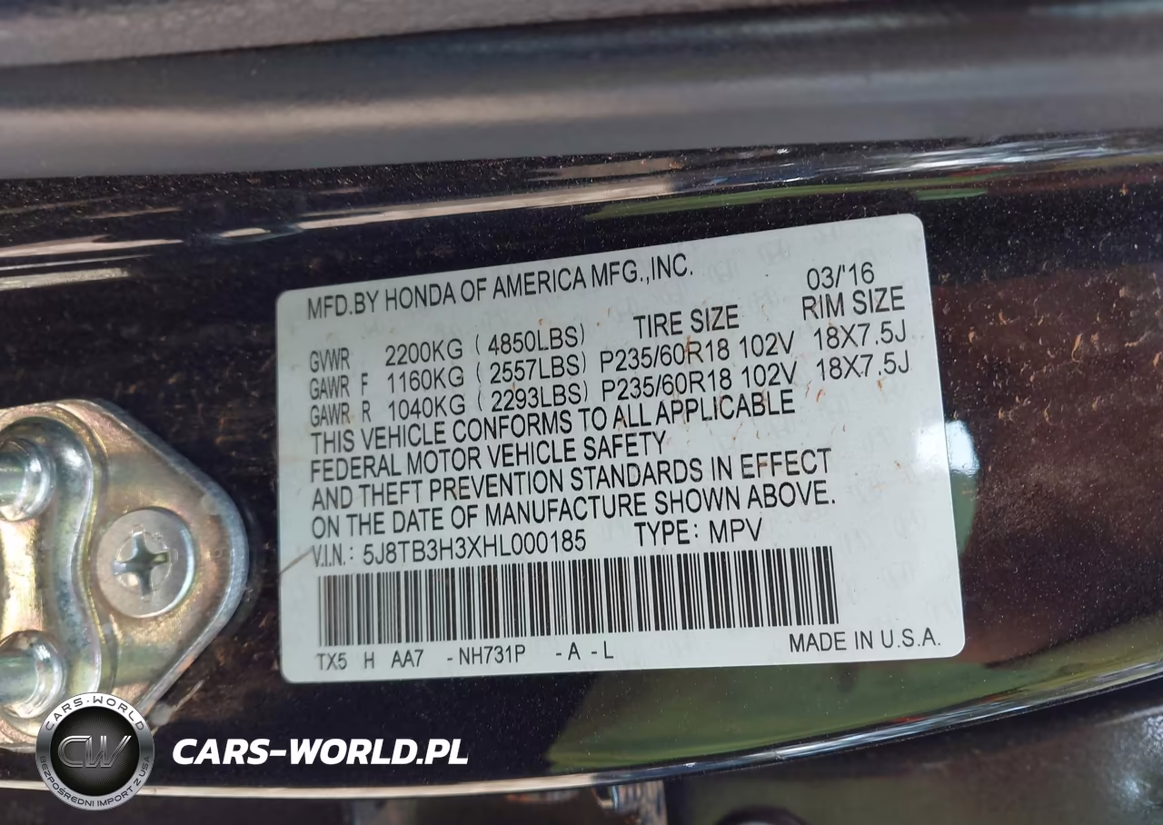 2017 Acura Rdx Acurawatch Plus Package VIN:5J8TB3H3XHL000185 - 9