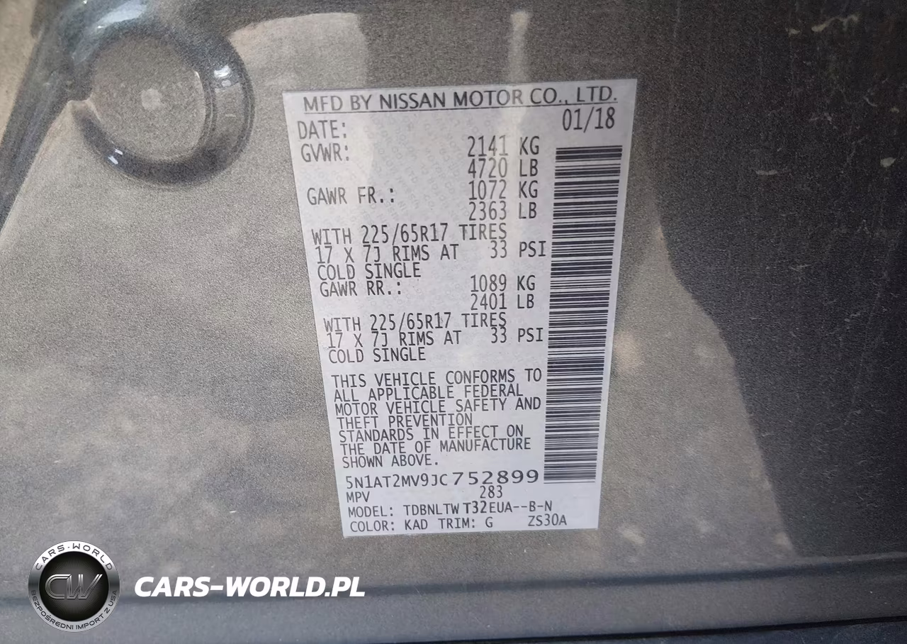 2018 Nissan Rogue Sv VIN:5N1AT2MV9JC752899 - 9